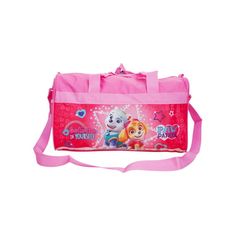 Encourage your little one to be herself with the cute pups from Paw Patrol on this roomy and durable duffel bag for girls. > Girls Paw Patrol Duffel Bag 18" - Believe in Yourself in Pink. > Features a print of Skye and Everest on one side. > Main compartment with zippered closure. Includes two side mesh pockets for extra storage. > > Great for both adults and kids (girls). Can be used as a carry-on, a sports bag or use for kids change of clothes. Size: One Size.  Gender: female.  Age Group: adult. Playful Pink Bag For Daycare, Pink Rectangular Duffle Bag For School, Backpacks Disney, Skye And Everest, Cute Pups, Nickelodeon Girls, Paw Patrol Girl, Kids Tote Bag, Marshall Paw Patrol