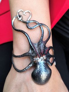 925 Sterling Silver Octopus Bracelet for Women Silver Octopus - Etsy Octopus Wrist Tattoos For Women, Octopus Wrist Tattoo, Ocean Themed Accessories, Ocean Themed Jewelry, Octopus Tattoos For Women, Aquatic Jewelry, Oceanic Jewelry, Nautical Fashion Women, Octopus Gifts