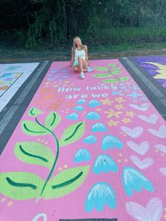 Dinosaur Parking Spot, Cheer Parking Spot Painting, Fun Senior Parking Spots, Cute Parking Spot Paintings Senior, Decorate Parking Spot Chalk, Chalked Parking Spot, Senior Parking Spaces Zach Bryan, Ocean Parking Spot Painting, How Lucky Are We Parking Spot