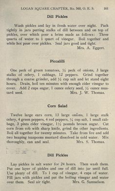 an old recipe is shown in black and white