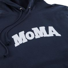 MoMA Exclusive: Champion first produced this hoodie sweatshirt in the 1930s to keep athletes warm during training. Our version has �MoMA� appliqu�d in classic college-style lettering. The MoMA Champion Hoodie was first produced in connection with MoMA's 2017 exhibition Items: Is Fashion Modern? An original version of the Champion Hoodie from the 1980s is an object in MoMA's collection. Varsity Cotton Hoodie With Embroidered Logo, College Sports Season Sweatshirt With Double-lined Hood, College Sweatshirt For Sports Season With Double-lined Hood, Collegiate Style Sweatshirt With Drawstring Hood For College, Collegiate Logo Print Hoodie Sweatshirt, Varsity Cotton Hoodie With Logo Print, Collegiate Hoodie Sweatshirt With Logo Print, Cotton Varsity Hoodie With Logo Print, Collegiate Style Hoodie Sweatshirt With Logo Print