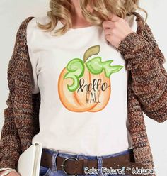 Hello Fall Watercolor Pumpkin Tee #ThanksgivingShirt #PumpkinShirt #FallSweatshirt #WomensFallShirt #KidsFallShirt #CuteFallShirt #FamilyMatchingTee #ThanksgivingFamily #FallTees #AutumnShirt #PumpkinSweatshirt #ThankfulBlessedTee #GiveThanksShirt Grateful Shirt, Friends Thanksgiving, Thankful Shirt, Fall Shirts Women, Thanksgiving Family, Pumpkin Sweatshirts, Watercolor Pumpkins, Fall Tee, Fall Watercolor