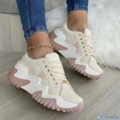 Orcajump - Low-Cut Sport Shoes with Thick Soles and Sawtooth Design, Ideal for Casual Wear Comfortable Hiking Boots, Thick Sole Shoes, Elegant Flats, Waterproof Hiking Boots, Pointed Heels, Sole Shoes, Thick Heels, Rubber Heels, Heeled Sandals