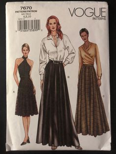 a women's skirt and blouse sewing pattern