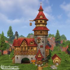 Airtugmc | Minecraft Builder | Patreon Minecraft Exterior, Medieval Home, Construction Minecraft, Case Minecraft, Large Houses