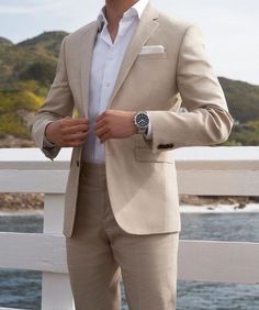 Men’s Linen Suit Outfit, Ivory Groomsmen Attire, Ivory Wedding Suit, Light Wedding Suit, Ivory Tux, Groom Summer Wedding, Groom Suite, Terno Slim Fit