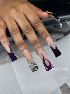 Garden Duck Nails, Simple Freestyle Nails, Poppin Nails, Bubble Nails, Acrylic Nail Set, Punk Nails, Sassy Nails, Long Acrylic Nail Designs, Duck Nails