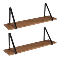 Organize your home with minimalist refinement and sophistication by featuring the Soloman shelves on any wall. These warm open-concept shelves feature a base made from a blend of wooden material cradled within two iron brackets for secure mounting. Each tier also has a rustic brown finish on the base with a sleek black finish on each of the metal brackets, giving the Soloman collection a transitional look. The overall dimensions of each shelf are 27.5 inches wide by 6.5 inches deep by 8.25 inche Shelves With Metal Brackets, Shelves With Brackets, Wooden Shelf Brackets, Rustic Chic Design, Decorative Shelving, Metal Wall Shelves, Black Shelves, Wall Shelf Decor, Wood Floating Shelves