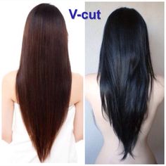 The V cut hairstyle ❤️ V Cut Haircut, Wedding Blonde, Long Balayage, Grunge Hairstyles, Pretty Poison, Wedding Hair Brunette, Brunette Hairstyles