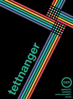 an advertisement for the german festival, featuring colorful lines and dots on black paper with green lettering