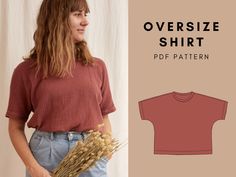 the oversize t - shirt sewing pattern is easy to sew and can be used as a top