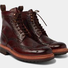 Grenson Shoes, Brogue Boots, Suede Leather Shoes, High Ankle Boots, Leather Brogues, Dress Boots, Military Boots, Leather Cap, Goodyear Welt