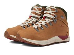 L.L.Bean Alpine Hiking Sneaker Waterproof - Women's Shoes : Saddle : Get ready to fathom the adventurous heights, wearing L.L.Bean Alpine Hiking Sneaker Waterproof. Leather upper. Textile lining. Removable textile insole. Composite toe. Climbing lace closure with D-ring. Crew-height. Cushioned collar. Molded midsole. Rubber outsole. Imported. Measurements: Weight: 1 lb 3 oz Shaft: 5 1 4 in Product measurements were taken using size 8.5, width B - Medium. Please note that measurements may vary by Insulated Rugged Lace-up Sneakers, Casual Insulated Hiking Boots For Adventure, Functional Insulated Lace-up Hiking Boots, Winter Waterproof Boots With Removable Insole For Outdoor Activities, Outdoor Leather Hiking Boots With Lacing, Rugged Adventure Boots With Laces, Leather Hiking Boots With Lacing For Outdoor Activities, Leather Hiking Boots With Lacing For Outdoor, Lace-up Hiking Boots For Adventure