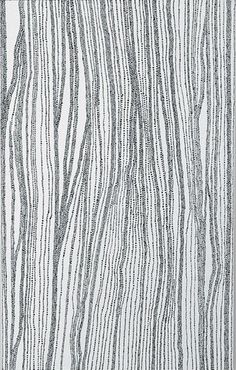 an abstract drawing with lines in black and white