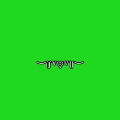 the word love written in black on a green background