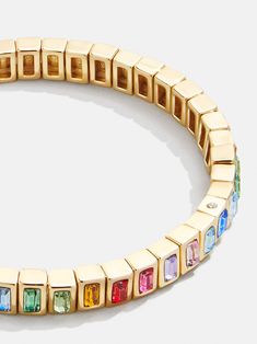 variant:Multi Rainbow Things, Eternity Bracelet, Stone Sign, Ups Shipping, Pave Beads, Gold Bead Bracelets, Rainbow Beads, Enamel Bracelet, Disney Jewelry