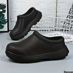 Russoo - Professional Unisex Chef Clogs: Slip-Resistant, Oil-Resistant Shoes for Food Service Industry, Kitchen, and Work Environment Non-slip Winter Clogs Slip-on, Non-slip Winter Slip-on Clogs, Winter Non-slip Slip-on Clogs, Casual Closed Toe Clogs With Protective Features, Fade-resistant Slip-ons With Round Toe, Fade-resistant Round Toe Slip-ons, Winter Non-slip Round Toe Clogs, Non-slip Round Toe Clogs For Outdoor, Non-slip Clogs With Round Toe For Outdoor