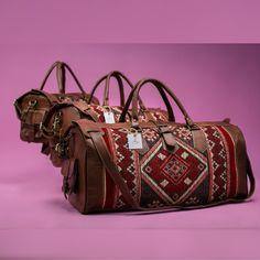 Carpet leather Weekend duffel bag for women & men, Kilim Weekender Bag, Boho leather Weekend Bag, kilim leather travel bag, Kilim Travel Bag by Handaa on Etsy Traditional Rectangular Weekender Bag For Travel, Traditional Rectangular Duffle Bag For Travel, Traditional Leather Travel Bag, Bohemian Leather Duffle Bag For Trips, Bohemian Leather Weekender Bag For Trips, Bohemian Leather Rectangular Travel Bag, Bohemian Leather Travel Bag, Bohemian Brown Leather Duffle Bag, Traditional Brown Travel Bag With Leather Handles