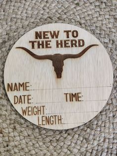 This western themed baby announcement measures at 8 inches in length and height. There are spots for you to write your baby's name, date/time of birth, weight, and height. They make the cutest picture props to announce you new arrival! All items are laser cut and engraved then packaged in a clear wrap. They make great gifts for baby showers as well! Laser Engraved Gifts For Kids, Country Theme Baby Shower Ideas, Country Baby Stuff, Neutral Western Nursery, Cowboy Baby Room, Western Baby Announcement Ideas, Western Baby Boy Nursery, Western Baby Announcement, Western Nursery Ideas