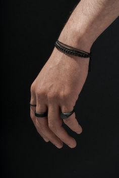 From our Dark Matter line -- a 1 mm Ball Link Bracelet outfitted with a sleek tag-style logo tag. Comes in two sizes -- S (7") and M (8") -- and in gold, silver, and matte black. Waterproof, but not recommend for daily shower wear due to abrasive contact with loofahs and interaction with chemicals we can't account for. Matte black coating will scratch over time to reveal the underlying 316L steel. We love the look, though, and think it brings a certain wear and aged effect to the chains, as they Bracelets Outfit, Gift Guide For Him, Snake Chain Bracelets, Blackened Steel, Basic Jewelry, Dark Matter, Cuban Chain, Affordable Jewelry, Classic Ring