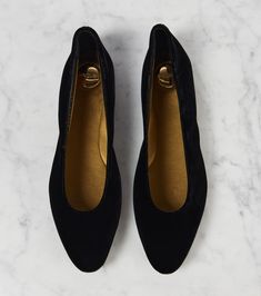 Gio velvet ballet flats in black - Saint Laurent | Mytheresa Velvet Ballet Flats, Black Velvet Shoes, Velvet Flats, Velvet Shoes, Patent Leather Loafers, Slingback Flats, Black Ballet Flats, Saint Laurent Shoes, Leather Ballet Flats