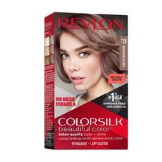 No mess, non-drip formula for easy to use at-home color application. ColorSilk Beautiful Color is the #1 hair color in the USA*. The ammonia-free hair color delivers 100% gray coverage and salon-quality color and shine. Achieve rich, long lasting hair color at home! Hair is left silky, shiny, healthy and in better condition than before you colored it after each box. Revlons 3D Color Gel Technology delivers natural looking, multi-tonal color from root to tip providing definition and boosting your Revlon Colorsilk Hair Color Chart, Long Lasting Hair Color, Mushroom Blonde, Hair Color At Home, Blonde Hair Types, Ammonia Free Hair Color, Revlon Colorsilk, Revlon Color, Home Hair