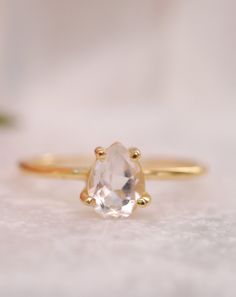 White Topaz Gold Plated Ring * Wedding * Engagement * Handmade * Statement * Bycila *Boho *Hippie * Bridal * Bridesmaid BJR069 Elegant Gold Topaz Adjustable Ring, Delicate Gold Jewelry With Prong Setting, White 14k Gold Drop Jewelry, Minimalist White Topaz Wedding Jewelry, Gold Topaz Gemstone Adjustable Ring, Gold Topaz Ring With Gemstone, Gold Minimalist Topaz Promise Ring, Dainty Gold Jewelry With White Topaz, Wedding Jewelry In Diamond White With Si Clarity