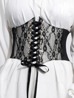 This price is for a corset belt only, others are not included.   	 		 			Size 			Free Size 		 		 			Width 			12 		 		 			Waist 			72-92 Pvc Corset, White Lace Corset, Halloween Parejas, Waist Corset, Corset Fashion, Plus Size Corset, Women Waist, Corset Belt, Underbust Corset