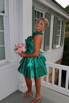 Halter Green Tiered Ruffle Short Dress Ruffle Short Dress, Short A Line Dress, Winter Formal Dresses, Formal Dance, Junior Prom Dresses, Tiered Ruffle Skirt, Short Prom Dress, Sweet 16 Dresses, Ruffle Shorts