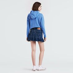 Nwt; Levi’s Denim Ruffle Skirt Sz;25 A Reimagined Take On Your Favorite Denim Mini, Levi's Ruffle Skirt Good Elevates Your Look With A 4-Inch Raw, Ruffle Hem. For Casual Days, Pair With Sneakers And One Of Our Iconic Tees, Or Add Boots And A Cropped Sweater For Dressed-Up Style. 79% Cotton, 19% Polyester, 2% Elastane Stretch Denim Zip Fly 5-Pocket Styling Wash And Dry Inside Out With Like Colors; Liquid Detergent Is Recommended Imported Casual Blue Denim Skirt For Winter, Casual Levi's Bottoms For Winter, Levi's Casual Winter Bottoms, Casual Levi's Denim Skirt, Trendy Levi's Cotton Denim Skirt, Levi's Casual Denim Skirt, Levi's High Waist Casual Denim Skirt, Blue Mini Denim Skirt For Fall, Levi's Casual Denim Mini Skirt