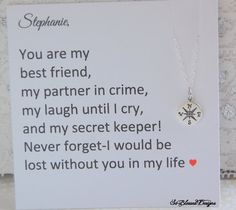 Best Friend necklace, Compass necklace, Friendship Jewelry, BFF, Graduation Gift for Her Bff Graduation Gift, Friend Scrapbook, Bff Necklace, Friend Graduation, Necklace Friendship, Bff Birthday, Presents For Best Friends, Friend Bff, Friendship Jewelry