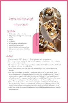 the recipe for some cake pops is shown