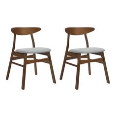 Scarsdale Solid Wood Upholstered Dining Side Chair (Set of 2) - Costaelm Casual Dining Rooms, Wooden Dining Chairs, Grey Upholstery, Solid Wood Dining Chairs, Furniture Design Modern, Side Chairs Dining, Kitchen Chairs, Upholstered Dining Chairs, Dining Chair Set