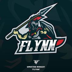 the logo for flying knights is shown on a dark background