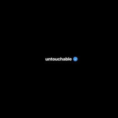 the logo for untouchable on a black background