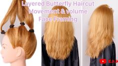 Diy Butterfly Haircut Tutorial, Diy Face Framing Layers, How To Cut Face Framing Layers, Diy Haircut Layers Medium, How To Cut Long Layers Yourself, Diy Butterfly Haircut, How To Cut Your Own Hair In Layers, Diy Hair Layers, Ponytail Haircut