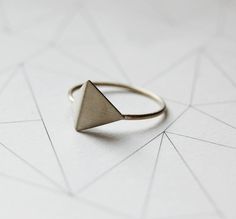 silver geometric ring N5 // pyramid ring // geometric by AgJc Minimalist Brass Midi Rings For Everyday Wear, Minimalist Brass Midi Rings For Everyday, Minimalist Brass Stackable Rings, Everyday Minimalist Brass Midi Rings, Minimalist Brass Midi Rings For Wedding, Minimalist Everyday Stackable Brass Rings, Minimalist Sterling Silver Stackable Rings With Oxidized Finish, Minimalist Stackable Rings In Sterling Silver With Oxidized Finish, Producing Studio