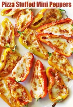 grilled bell peppers with cheese and herbs on a white plate, ready to be eaten