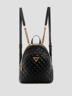 Elegance has arrived. This quilted faux-leather backpack featuring mixed-media straps, zip-around closure and front zip pocket will be the envy of all. Guess Backpack, Mother Christmas, Backpack Reviews, Faux Leather Backpack, Quilted Backpack, Guess Bags, Backpack Brands, Small Backpack, Backpack Straps