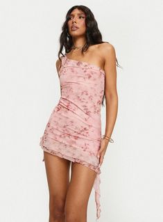 Bramwell One Shoulder Mini Dress Pink One Shoulder Mini Dress, Mini Dress Pink, Casual Sundress, Dress For Summer, Fleece Dress, Ruffle Mini Dress, Outerwear Outfit, Loungewear Sets, Versatile Dresses