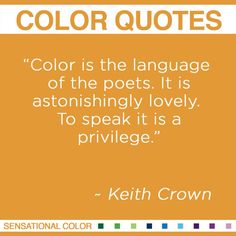 a quote that reads color quotes on an orange background