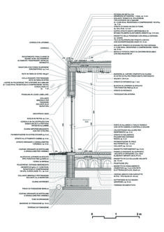 an architectural drawing shows the details of a tower and its surrounding features, including structural drawings