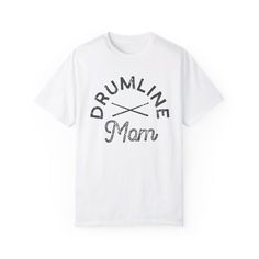 Drumline Mom Shirt, Drum Mom Tee, High School Band Mom T-Shirt, Marching Band Shirt, Percussion Mom, Band Mom Gift, Drummer Mom Shirt Comfort Colors 1717:  T-Shirt Sizing The Comfort Colors 1717 is a relaxed fit shirt.  Please reference the size chart before selecting shirt size.  To achieve an oversized t-shirt dress look, we recommend sizing up two sizes. T-Shirt Materials: -  100% ring-spun cotton with a medium fabric. -  Soft-wash feel. -  Pre-shrunk fabric for size retention. -  Crew neck line. Care instruction: Wash cold.  Tumble dry low, inside-out on a gentle cycle. Please reach out to our store if you encounter issues with the quality of the t-shirt or quality of the t-shirt graphic. All designs are property of MidwestMindsetStudio and may not be copied or reproduced for any reaso Drumline Mom Shirts Ideas, Band Parent Shirts, Band Mom Shirts Ideas Trumpet, Band Mom Shirts Ideas Percussion, Trombone Mom Shirt, Marching Band Shirts, Drum Band, High School Band, Band Mom