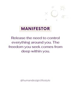 a white poster with the words manifestor on it