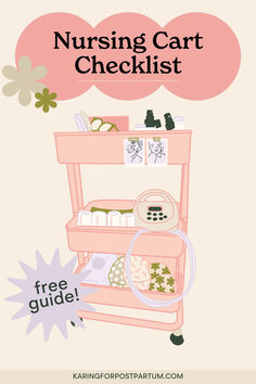 the nursing cart checklist with text overlay