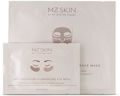 Set of two facial masks. Vegan and cruelty-free. Anti-Pollution Hydrating Face Mask Facial mask for hydrating, brightening, and protecting the skin against environmental stressors. Featuring vitamin C, cotton stem cells, and lumicease. Anti-Pollution Illuminating Eye Mask Eye mask for hydrating, calming, and protecting the skin against environmental stressors. Featuring liquorice root extract, hyaluronic acid, and an oxygen complex. Hydrating Face Mask, Cotton Stems, Licorice Root Extract, Skin Care Kit, Licorice Root, Facial Mask, Cosmetic Packaging, Stem Cells, Facial Masks