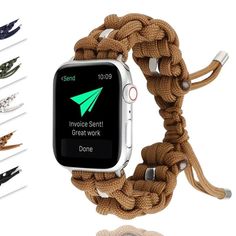 Umbrella Rope Strap Band 7 6 5 Outdoor Travel Bracelet Nylon Belt – www.Nuroco.com Casual Wear-resistant Adjustable Watch Bands, Durable Adjustable Apple Watch Band, Functional Durable Adjustable Apple Watch Band, Wear-resistant Adjustable Apple Watch Band For Outdoor, Casual Adjustable Watch Accessories For Outdoor, Adjustable Wear-resistant Apple Watch Band For Outdoor, Casual Adjustable Outdoor Watch Accessories, Casual Brown Adjustable Apple Watch Band, Casual Adjustable Brown Apple Watch Band