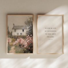 an open book with a painting on the cover and a quote in front of it