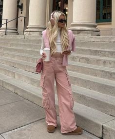 #basictop #basicwhitetop #whitetop #shirt #OOTD #stylewithme #outfitideas #fypシ #classystyle #cleanout #howtostyle #styleinspo #fashioninspo #fashiontiktok #outfitideas #outfits #welovebonitoph #featuredonLB Light Pink Outfit Aesthetic, Pink Inspired Outfits, Full Pink Outfit, Girly Street Style, Pink Fashion Outfits, Pink Fashion Aesthetic, Korean Spring Outfits, Pink Fall Outfits, Pink Girl Outfits