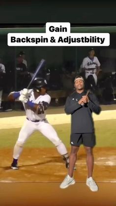 a baseball player holding a bat on top of a field with people in the background